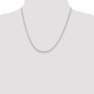 Sterling Silver Oval Cable Chain (Style QFC72-20)