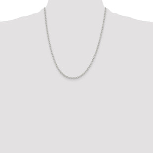 Sterling Silver Oval Cable Chain (Style QFC72-22)