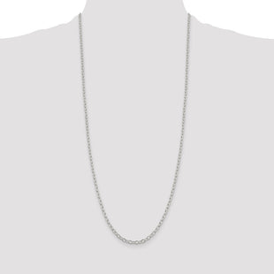 Sterling Silver Oval Cable Chain (Style QFC72-30)
