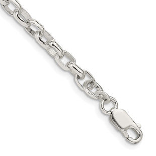 Sterling Silver Oval Fancy Rolo Chain (Style QFC87-8)