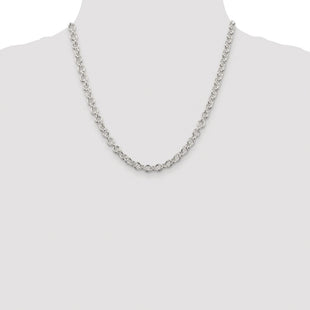 Sterling Silver Rhodium-plated Cable Chain (Style QFC8R-20)