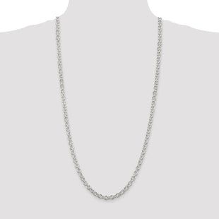 Sterling Silver Rhodium-plated Cable Chain (Style QFC8R-30)