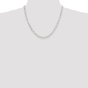 Sterling Silver Fancy Patterned Rolo Chain (Style QFC92-20)