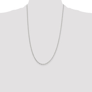 Sterling Silver Oval Cable Chain (Style QFC93-26)