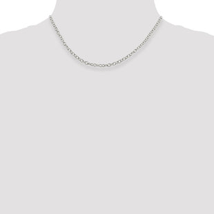 Sterling Silver Oval Cable Chain (Style QFC94-16)