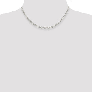 Sterling Silver Oval Cable Chain (Style QFC95-16)