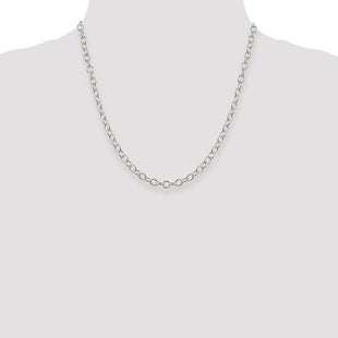 Sterling Silver Oval Cable Chain (Style QFC95-20)