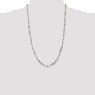 Sterling Silver Oval Cable Chain (Style QFC95-26)