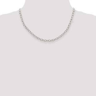 Sterling Silver Oval Cable Chain (Style QFC96-18)