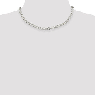 Sterling Silver Oval Cable Chain (Style QFC97-16)