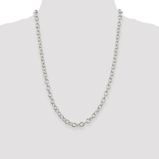 Sterling Silver Oval Cable Chain (Style QFC97-24)