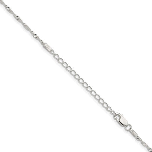 Sterling Silver Singapore Chain w/2in ext. (Style QFC98E-18)