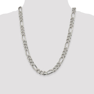 Sterling Silver Pav Flat Figaro Chain (Style QFF300-24)