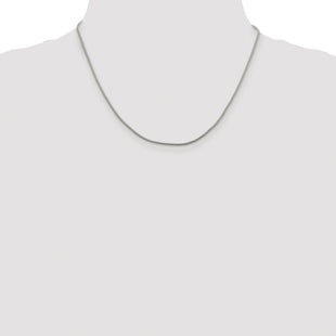 Sterling Silver Rhodium-plated Diamond-cut Round Franco Chain (Style QFR125R-18)