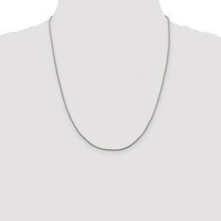 Sterling Silver Rhodium-plated Diamond-cut Round Franco Chain (Style QFR125R-20)