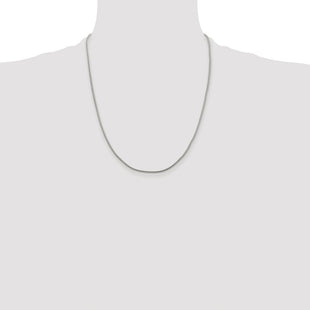 Sterling Silver Rhodium-plated Diamond-cut Round Franco Chain (Style QFR125R-22)