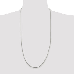 Sterling Silver Rhodium-plated Diamond-cut Round Franco Chain (Style QFR125R-30)