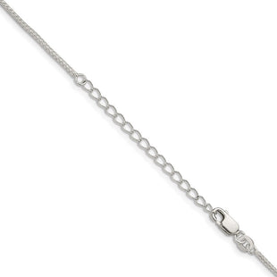 Sterling Silver Diamond-cut Round Franco Chain w/2in ext. (Style QFR150E-18)