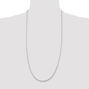 Sterling Silver Rhodium-plated Diamond-cut Round Franco Chain (Style QFR150R-30)
