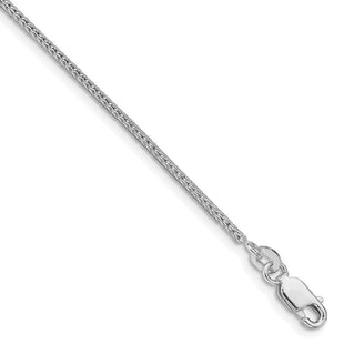 Sterling Silver Rhodium-plated Diamond-cut Round Franco Chain (Style QFR150R-8)