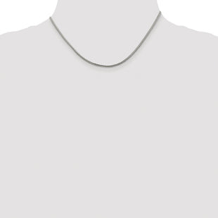 Sterling Silver Rhodium-plated Diamond-cut Round Franco Chain (Style QFR200R-16)
