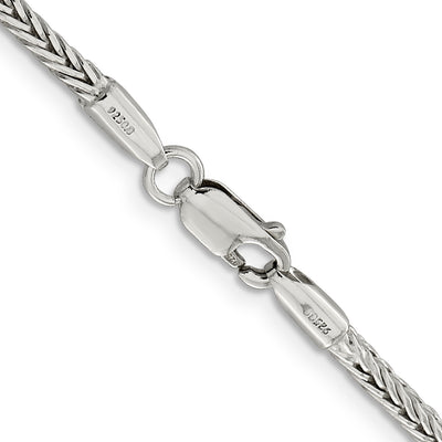 Sterling Silver Diamond-cut Round Franco Chain, 22 x 2.5mm
