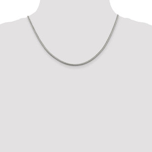 Sterling Silver Diamond-cut Round Franco Chain (Style QFR250-18)