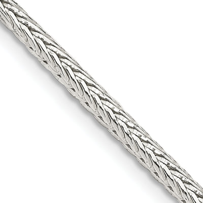 Sterling Silver Diamond-cut Round Franco Chain, 22 x 2.5mm