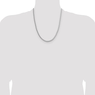 Sterling Silver Diamond-cut Round Franco Chain (Style QFR320-22)