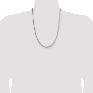 Sterling Silver Diamond-cut Round Franco Chain (Style QFR320-24)