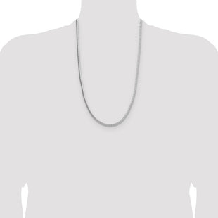 Sterling Silver Diamond-cut Round Franco Chain (Style QFR320-26)