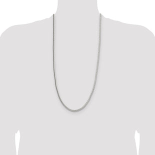 Sterling Silver Diamond-cut Round Franco Chain (Style QFR320-30)