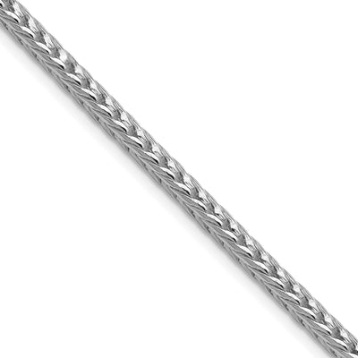 Sterling Silver Rhodium-plated Diamond-cut Round Franco Chain, 16 x 3.4mm