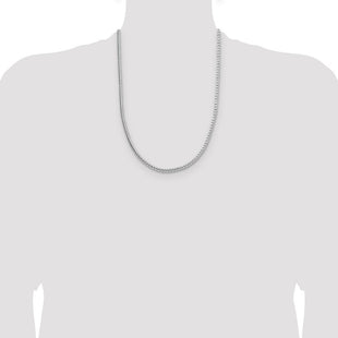Sterling Silver Diamond-cut Round Franco Chain (Style QFR350-24)