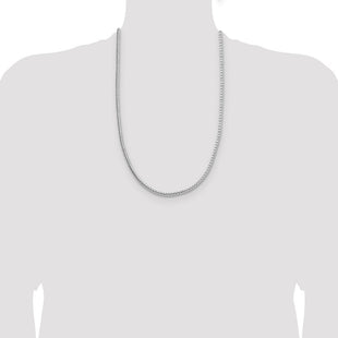 Sterling Silver Diamond-cut Round Franco Chain (Style QFR350-26)