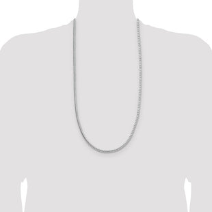 Sterling Silver Diamond-cut Round Franco Chain (Style QFR350-30)