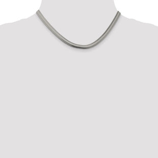 Sterling Silver Flat Oval Snake Chain (Style QFS10-16)
