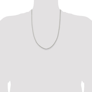 Sterling Silver Flat Oval Snake Chain (Style QFS22-24)