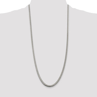 Sterling Silver Flat Oval Snake Chain (Style QFS6-30)