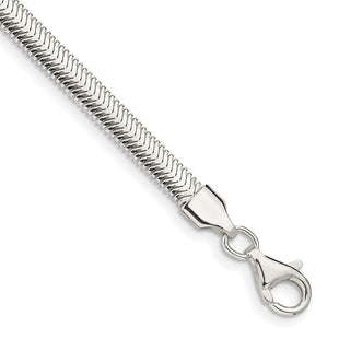 Sterling Silver Flat Oval Snake Chain (Style QFS6-8)