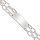 Sterling Silver Double Strand Oval Link ID Bracelet