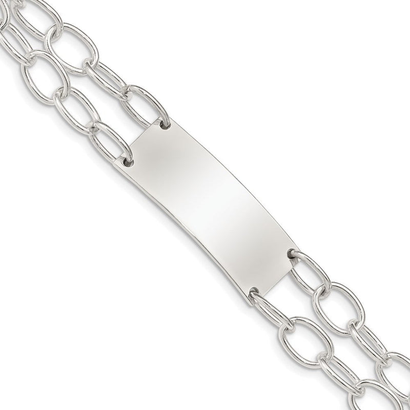 Sterling silver oval ID bracelet