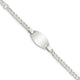 Sterling Silver Childrens 5in Plus 1in Ext ID Bracelet