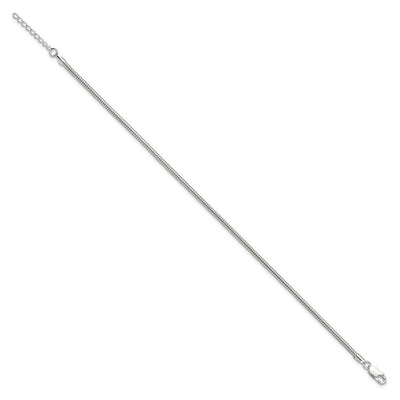 Sterling Silver Snake Chain 10in Plus 1in ext. Anklet