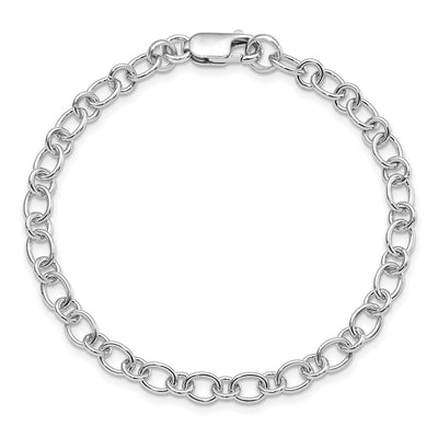 Amore La Vita Sterling Silver Rhodium-plated Polished with Lobster Clasp Charm Bracelet