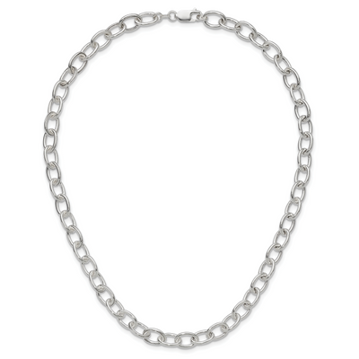 Sterling Silver Open Link Cable Necklace