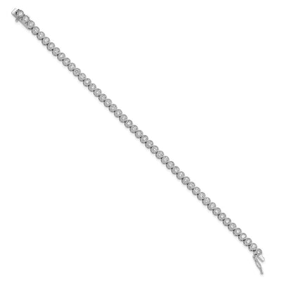 Sterling Shimmer Sterling Silver Rhodium-plated 45 Stone CZ Tennis Bracelet
