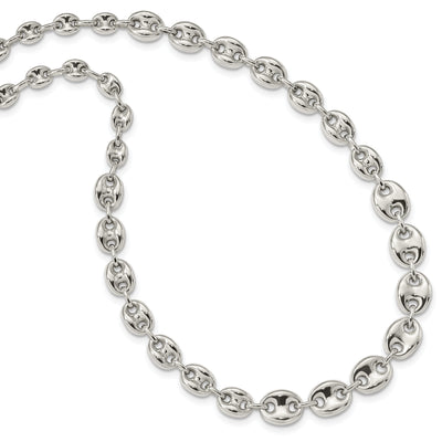 Sterling Silver Polished Fancy Link 7.5in Necklace