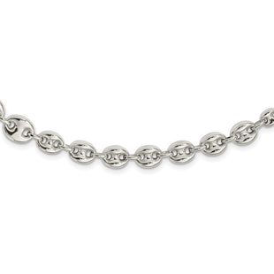 Sterling Silver Polished Fancy Link 18in Necklace (Style QG5971-18)