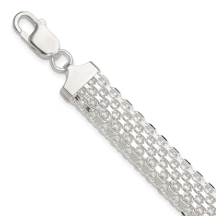 Sterling Silver Polished Bismark 7in Bracelet